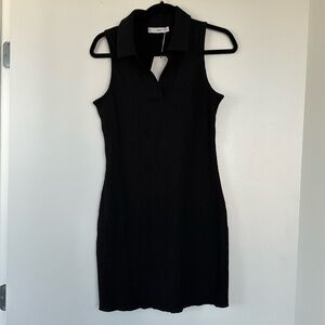 Mango collared textured mini dress